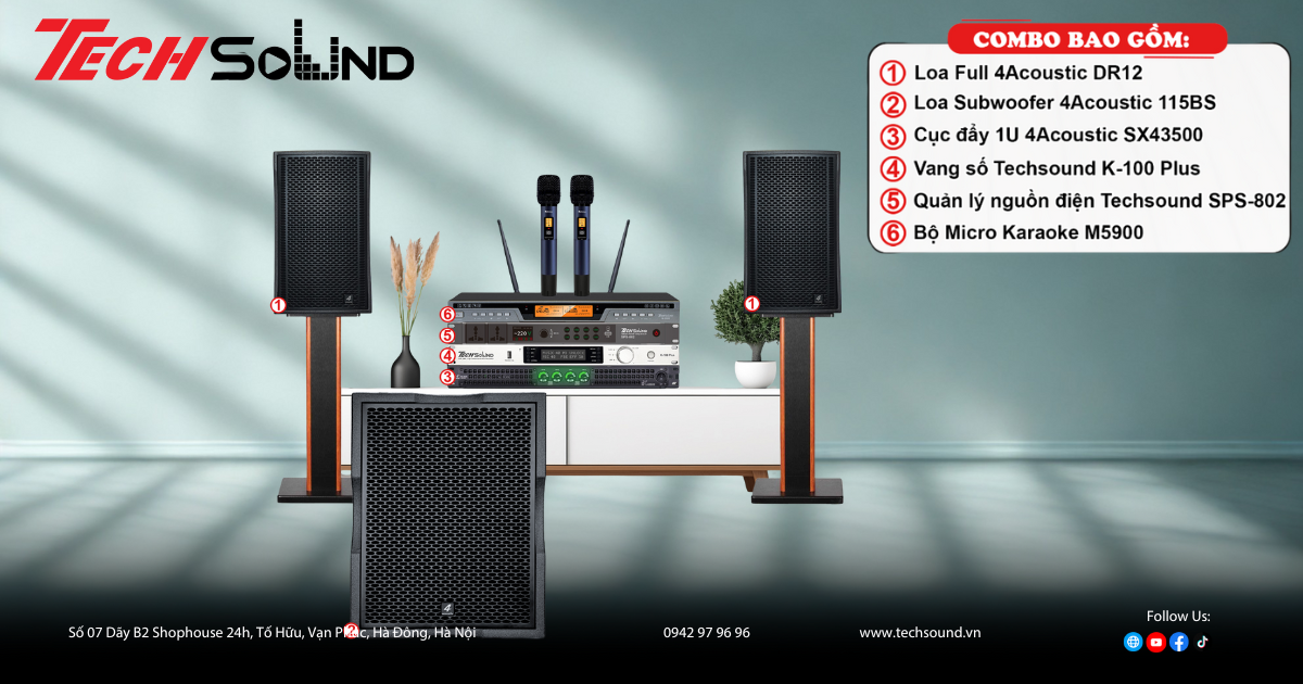Những dàn karaoke sử dụng 4Acoustic DR12 đáng mua nhất hiện nay