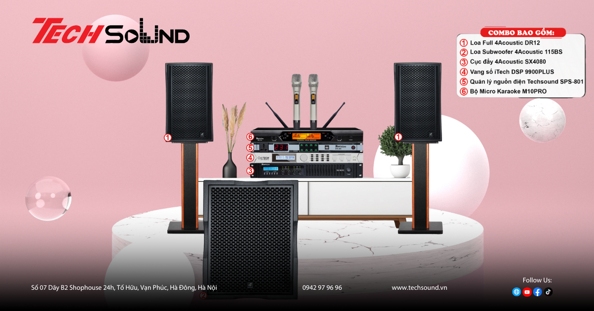 Những dàn karaoke sử dụng 4Acoustic DR12 đáng mua nhất hiện nay