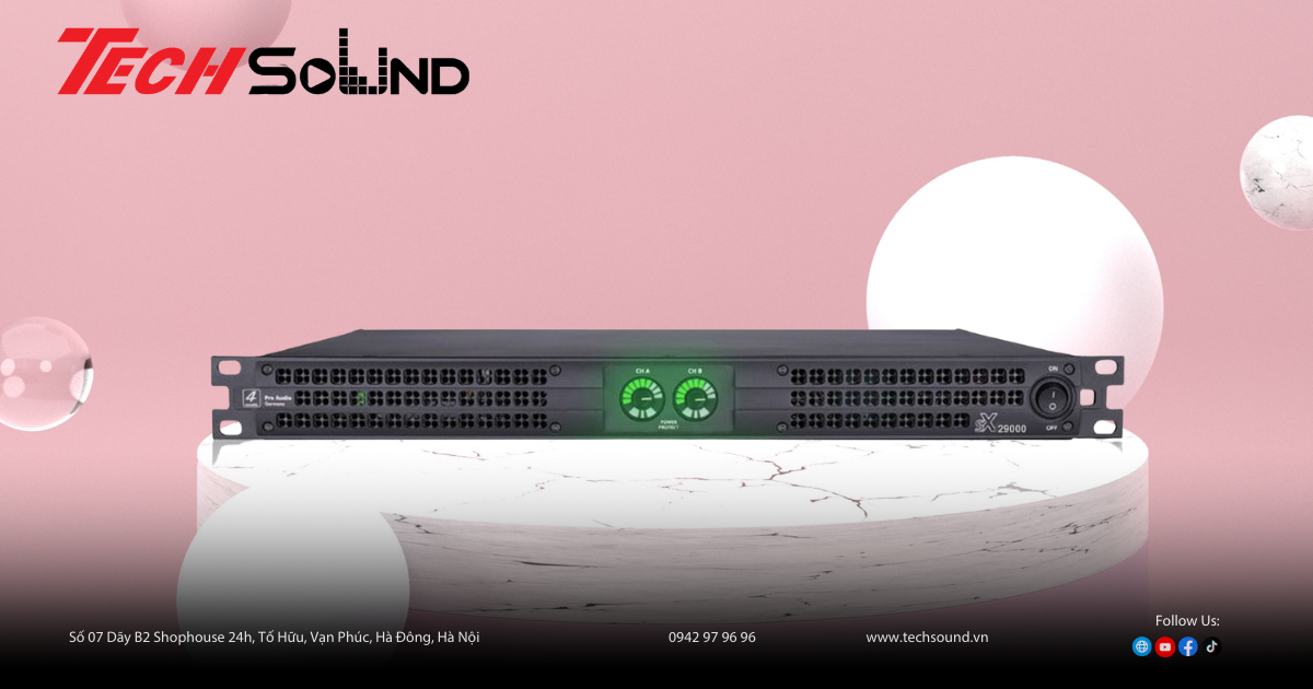 4Acoustic SX29000 – 2 kênh, 4500W/CH: Sức mạnh thực tế đến đâu?