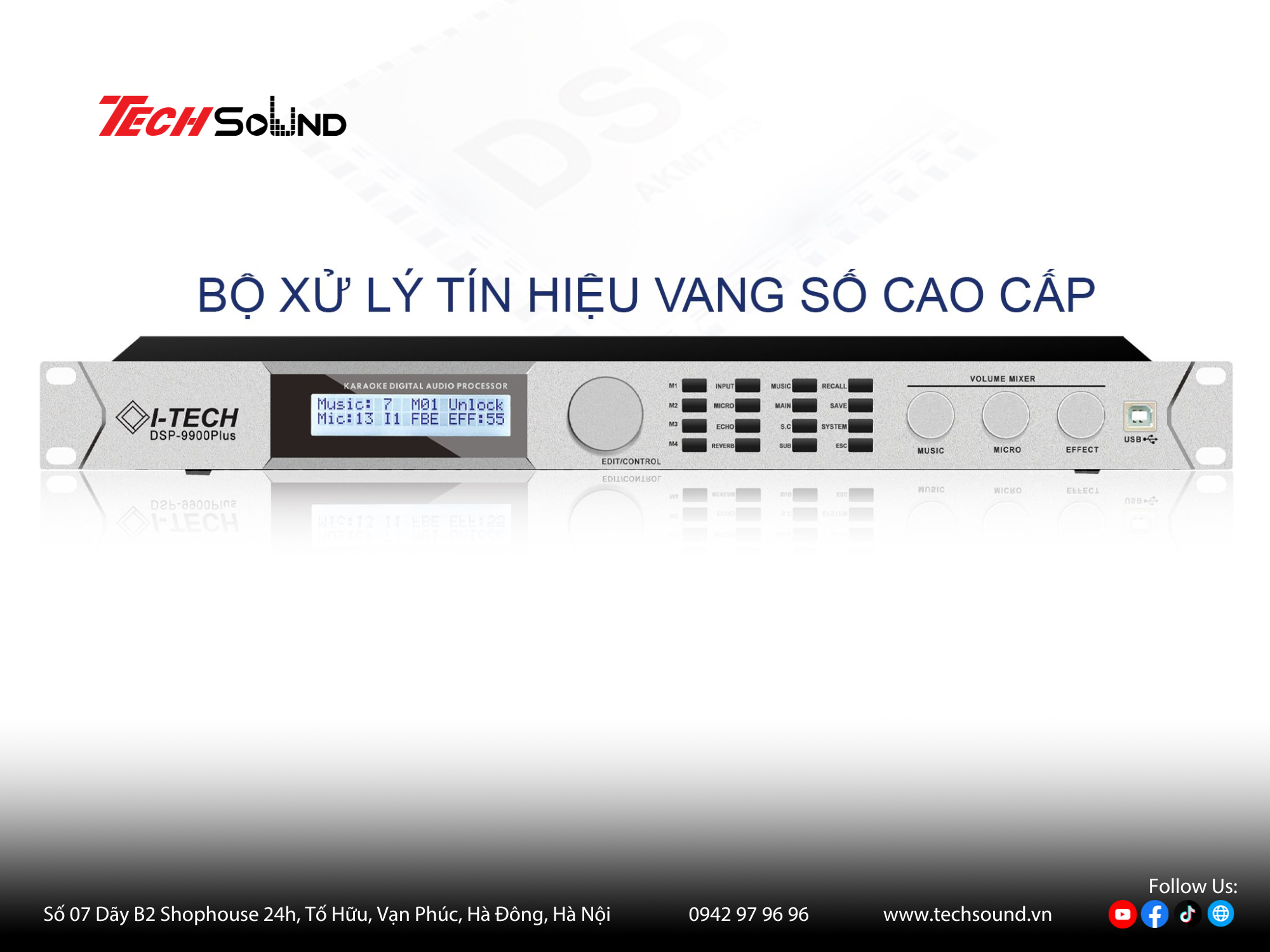 Công nghệ xử lý tín hiệu tiên tiến trên DSP-9900 Plus – Giải pháp hoàn hảo cho dàn karaoke cao cấp