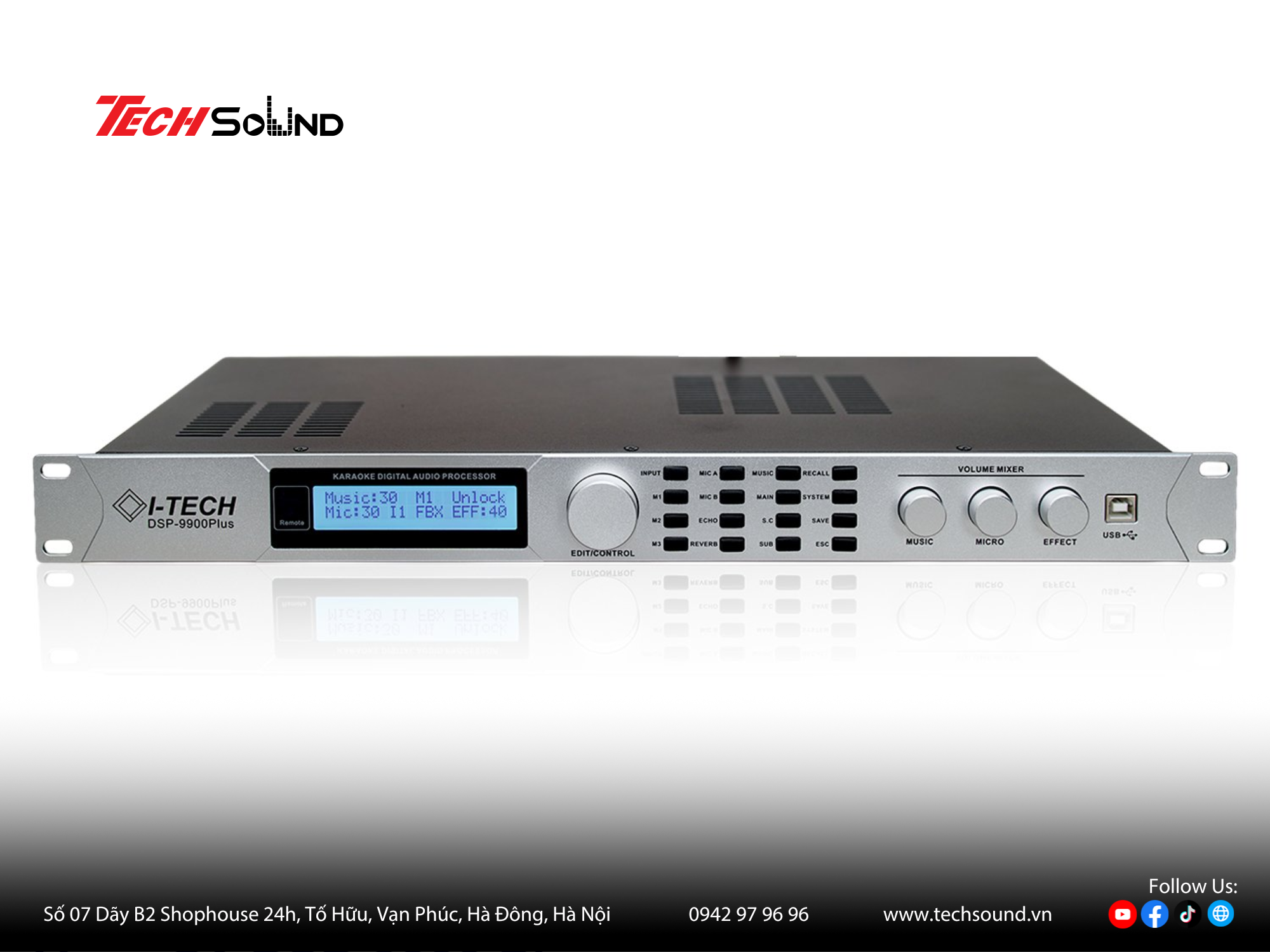 Công nghệ xử lý tín hiệu tiên tiến trên DSP-9900 Plus – Giải pháp hoàn hảo cho dàn karaoke cao cấp