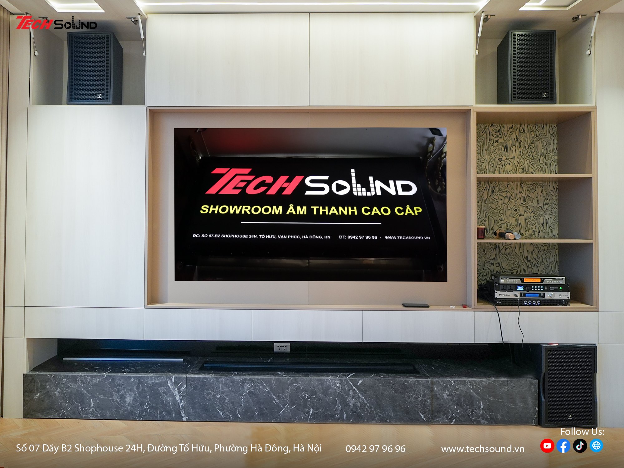 CÔNG TRÌNH LẮP ĐẶT DÀN LOA 4ACOUSTIC DR10 CHUYÊN NGHIỆP TẠI HÀ NỘI