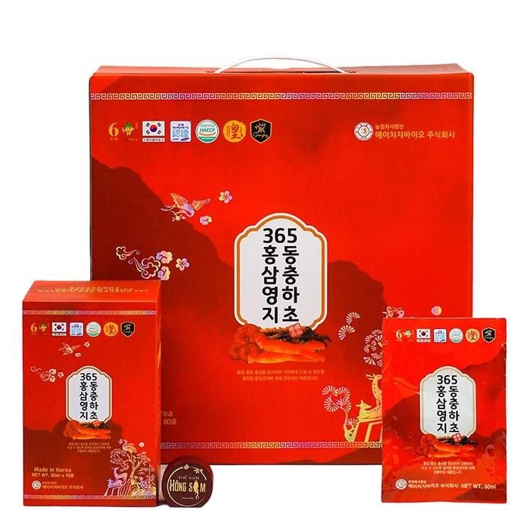 Nước Hồng Sâm kết hợp Linh Chi và Đông Trùng Hạ Thảo