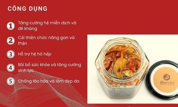 Mật ong ngâm Đông Trùng Hạ Thảo