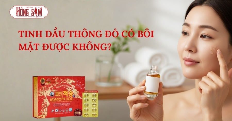 tinh dầu thông đỏ có bôi mặt được không