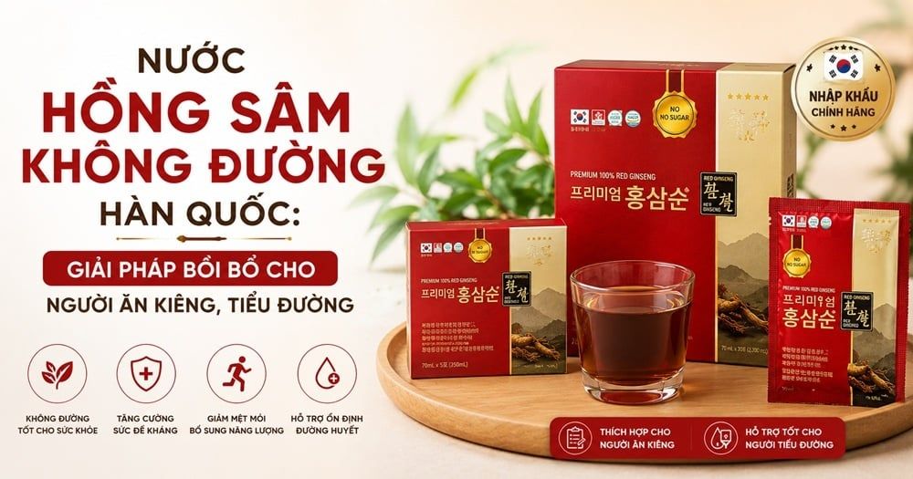 Nước Hồng Sâm không đường Hàn Quốc