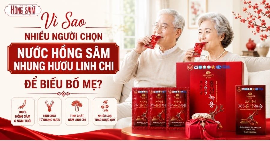 Vì sao nhiều người chọn nhung hươu linh chi để biếu bố mẹ.