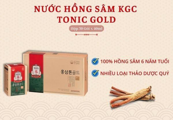 Nước hồng sâm KGC Tonic Gold chính hãng Hàn Quốc