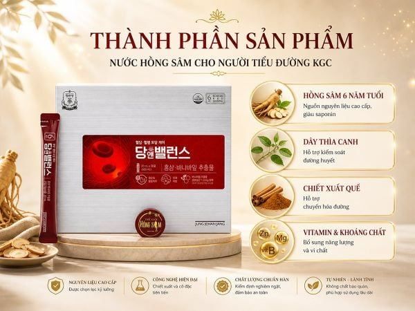 Nước Hồng Sâm dành cho người có nhu cầu kiểm soát lượng đường huyết