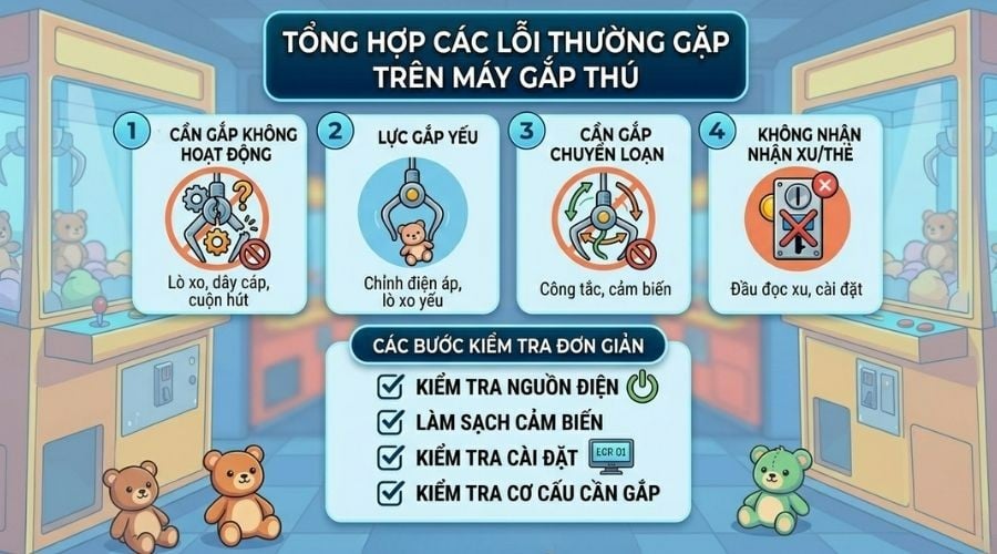 lỗi của máy gắp thú