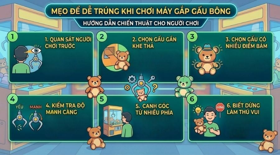 mẹo chơi máy gắp thú