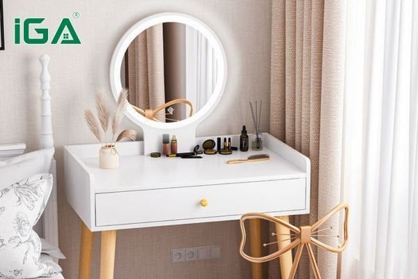 bàn trang điểm phong cách Bắc Âu