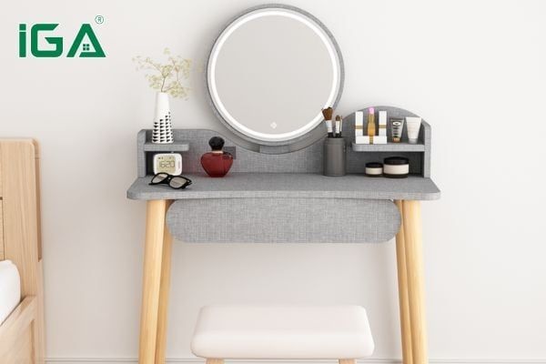 bàn trang điểm phòng cưới bằng gỗ