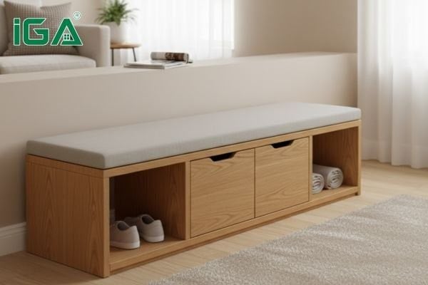 ghế băng dài có ngăn kéo