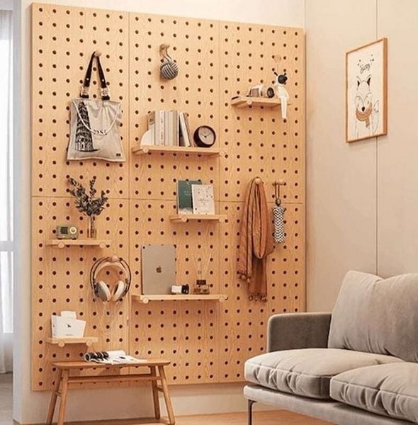 bảng pegboard gỗ