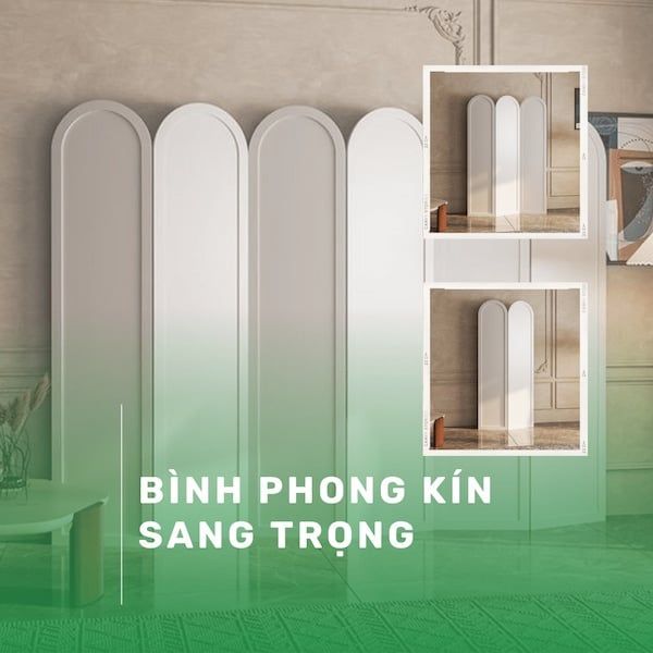 bình phong kín sang trọng