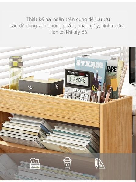 kệ sách gỗ đứng chéo