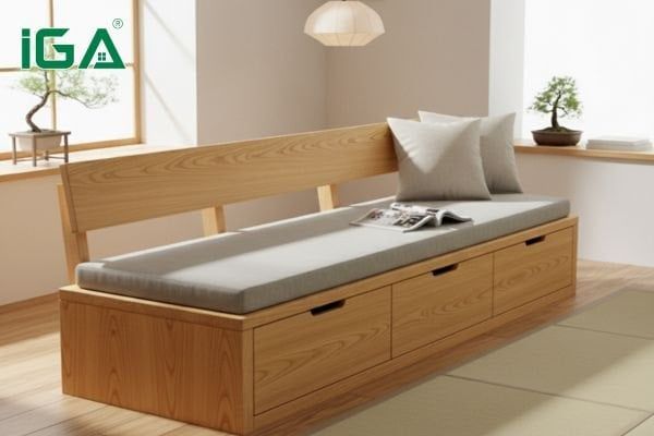 ghế băng dài phong cách Nhật Bản