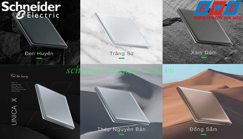 Báo giá công tắc ổ cắm schneider vuông cao cấp Unica X