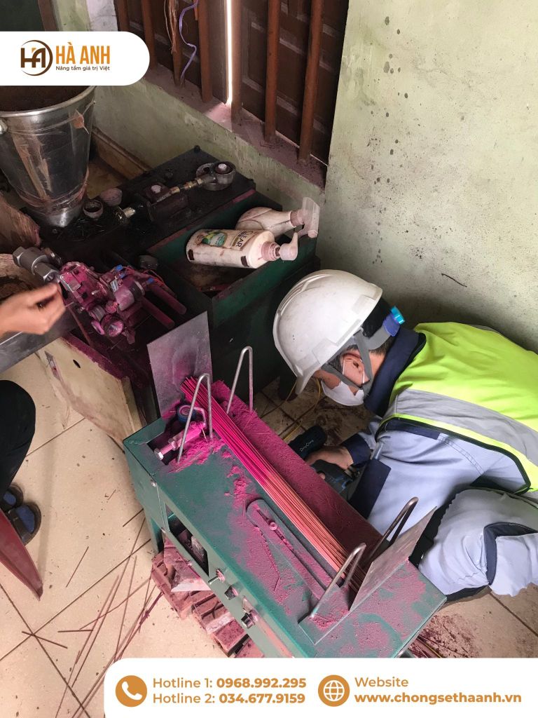 Tiếp địa an toàn điện xưởng sản xuất hương tại Đức Nhân Đường