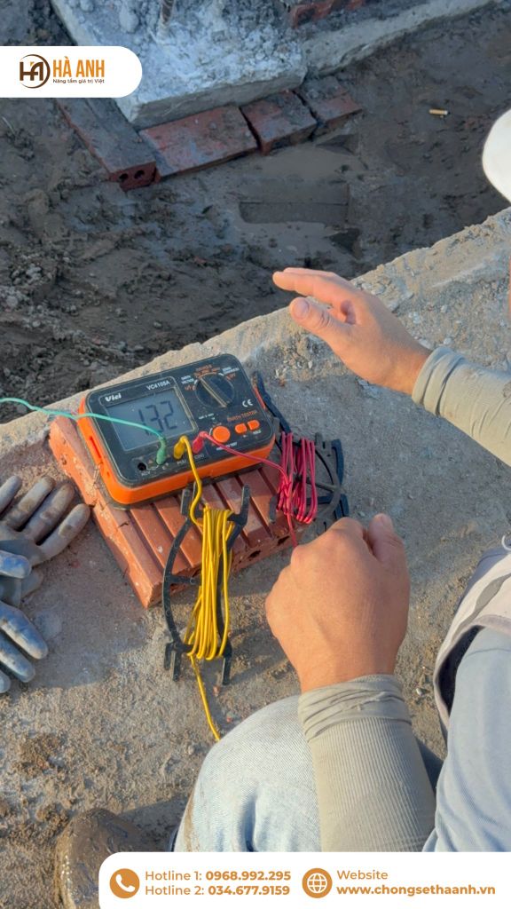 Đo điện trở đất đảm bảo tiêu chuẩn an toàn chống sét dưới 10 ohm