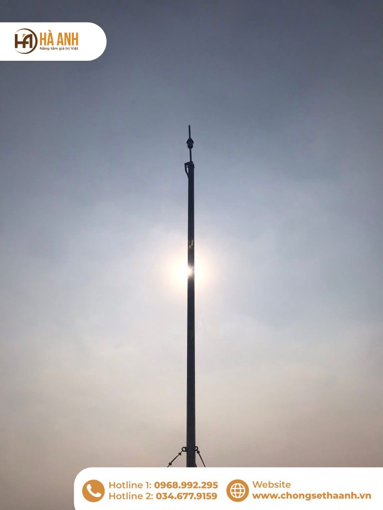 Lắp đặt kim thu sét Liva bán kính bảo vệ 51m cho kho lưu trữ ngân hàng