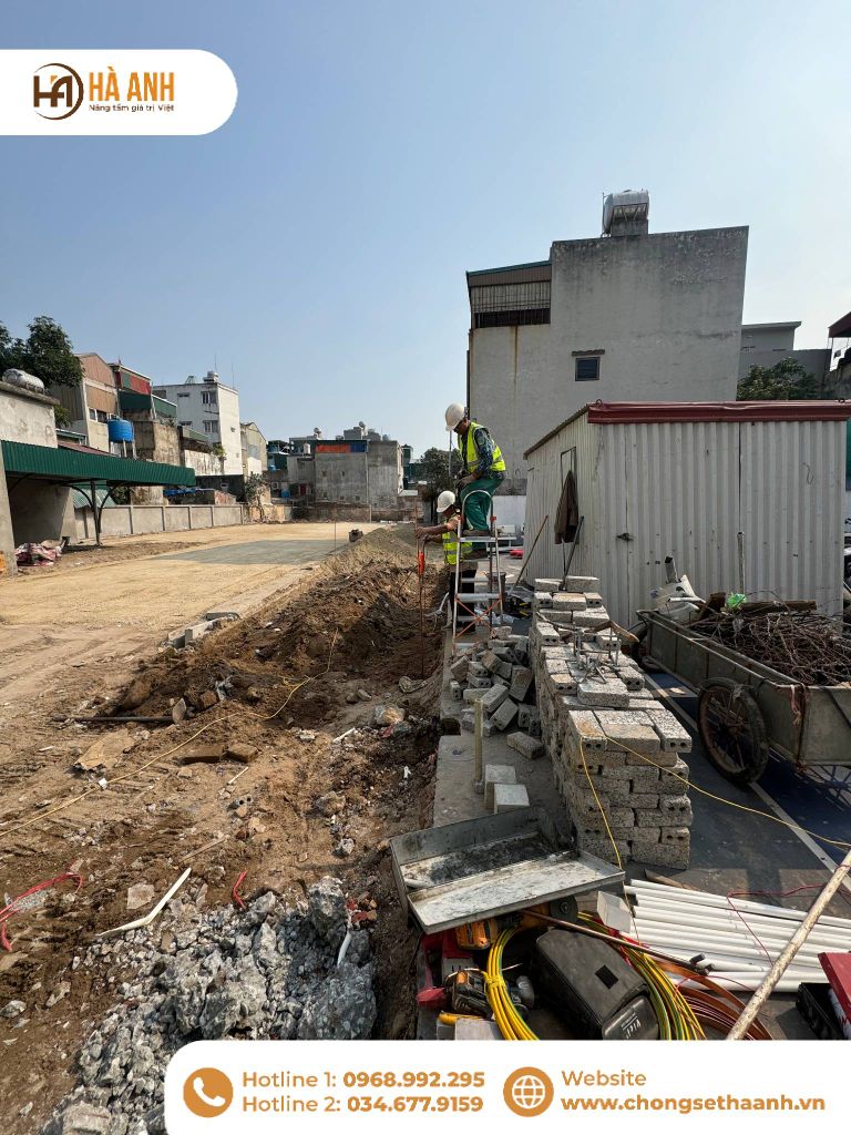 Thi công bãi tiếp địa bằng cọc thép mạ đồng cho ngân hàng – điện trở đất dưới 10 ohm