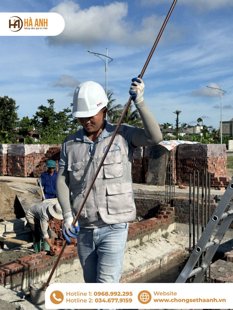 Thi công bãi tiếp địa chống sét trực tiếp và lan truyền tại công trình mới xây