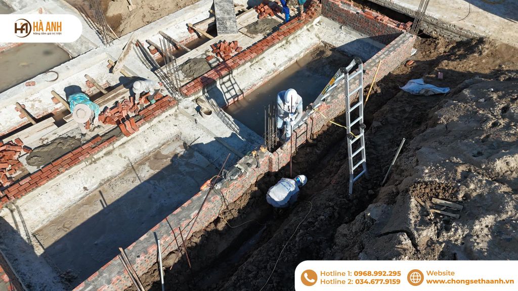 Thi công bãi tiếp địa chống sét trực tiếp và lan truyền tại công trình mới xây