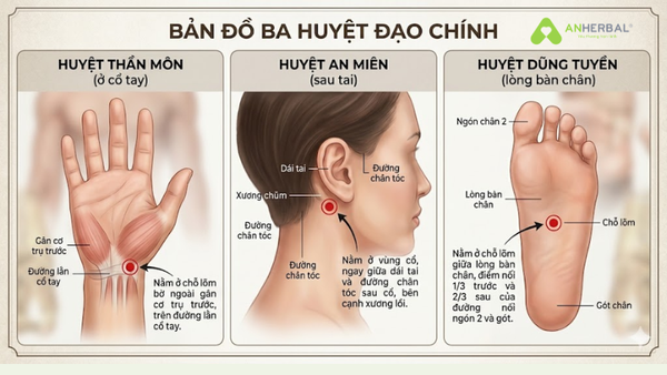ba huyệt đạo chính
