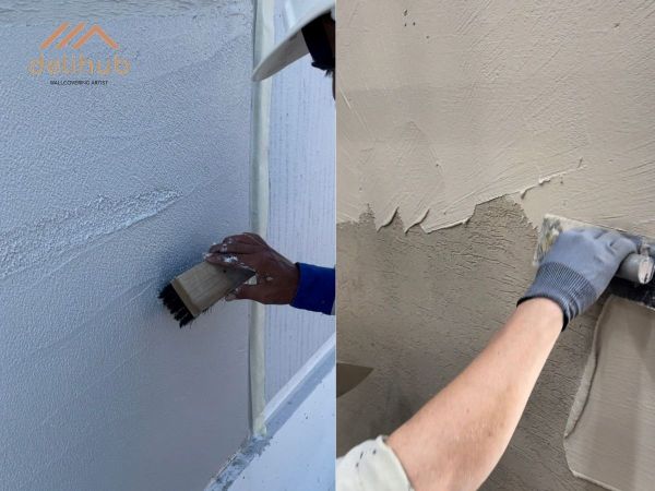 sơn hiệu ứng lên các bề mặt gỗ, thạch cao, cemboard