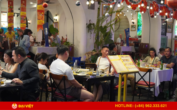 The restaurant's ambiance is distinctly Vietnamese.