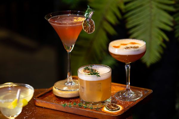 The drinks at Dai Viet restaurant are beautifully decorated