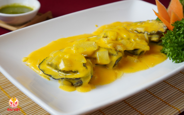 Abalone with Salted Egg Yolk Sauce