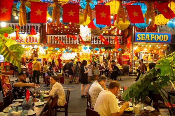 The restaurant has a spacious interior, and the tables and chairs are arranged appropriately