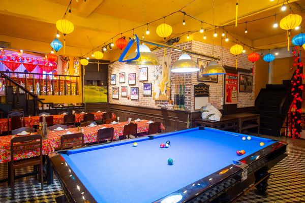 Bàn bida tại khách sạn The Rice