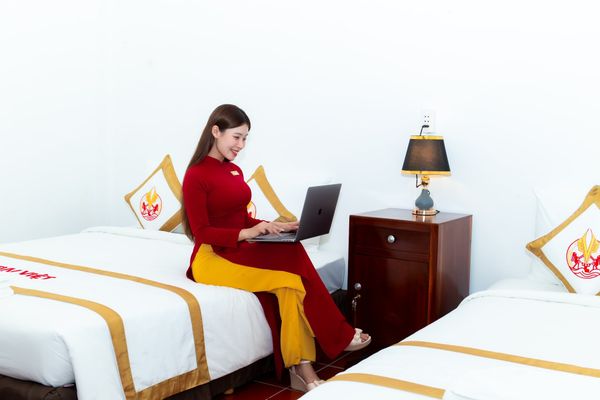 The hotel check-in process is quick and convenient