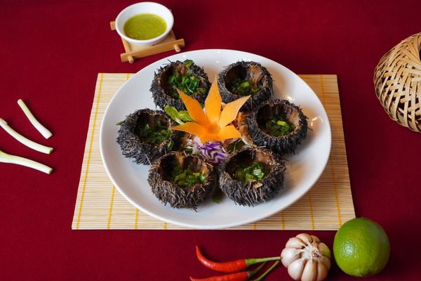 Grilled Sea Urchin With Scallion Oil