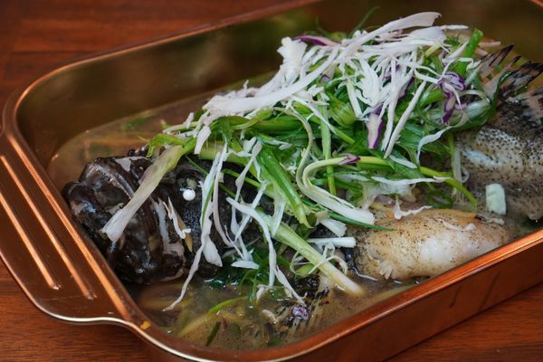 Hong Kong–style steamed grouper