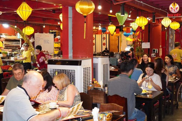 The restaurant's interior is exquisitely designed, reflecting a distinctly Vietnamese style