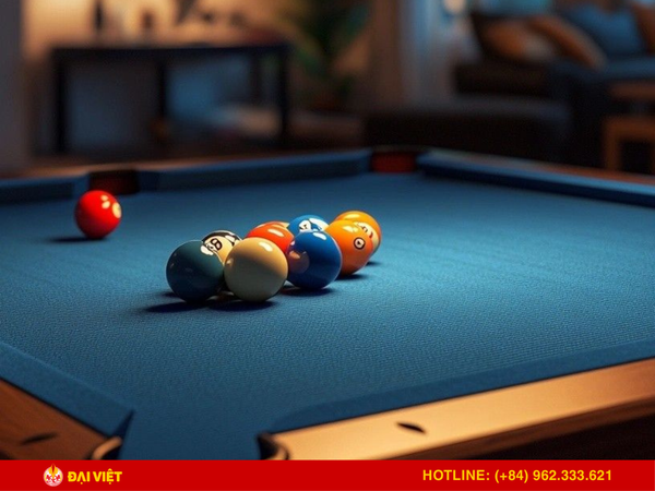Billiard table in the lobby of Gio Bien Dai Viet restaurant