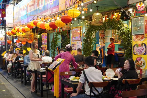 The restaurant has a spacious interior and a large seating capacity.