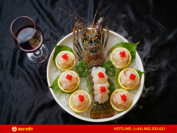 Sashimi tôm hùm bông