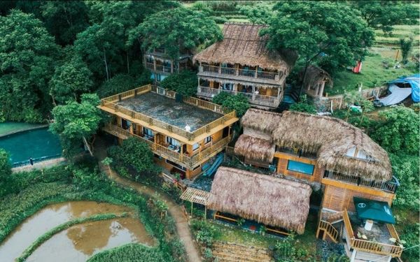 Nghỉ ngơi tại resort khi tới Pù Luông (nguồn: sưu tầm)