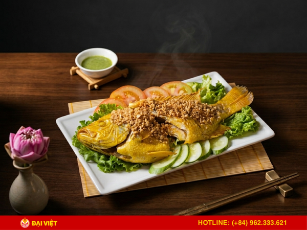 fish dish at restaurant