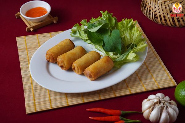 Mixed fried spring rolls