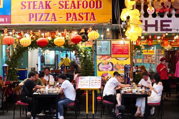 The restaurant's ambiance is distinctly Vietnamese