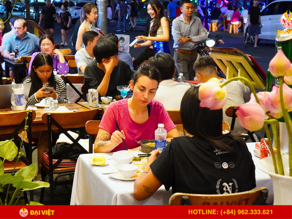 The restaurant's ambiance is distinctly Vietnamese