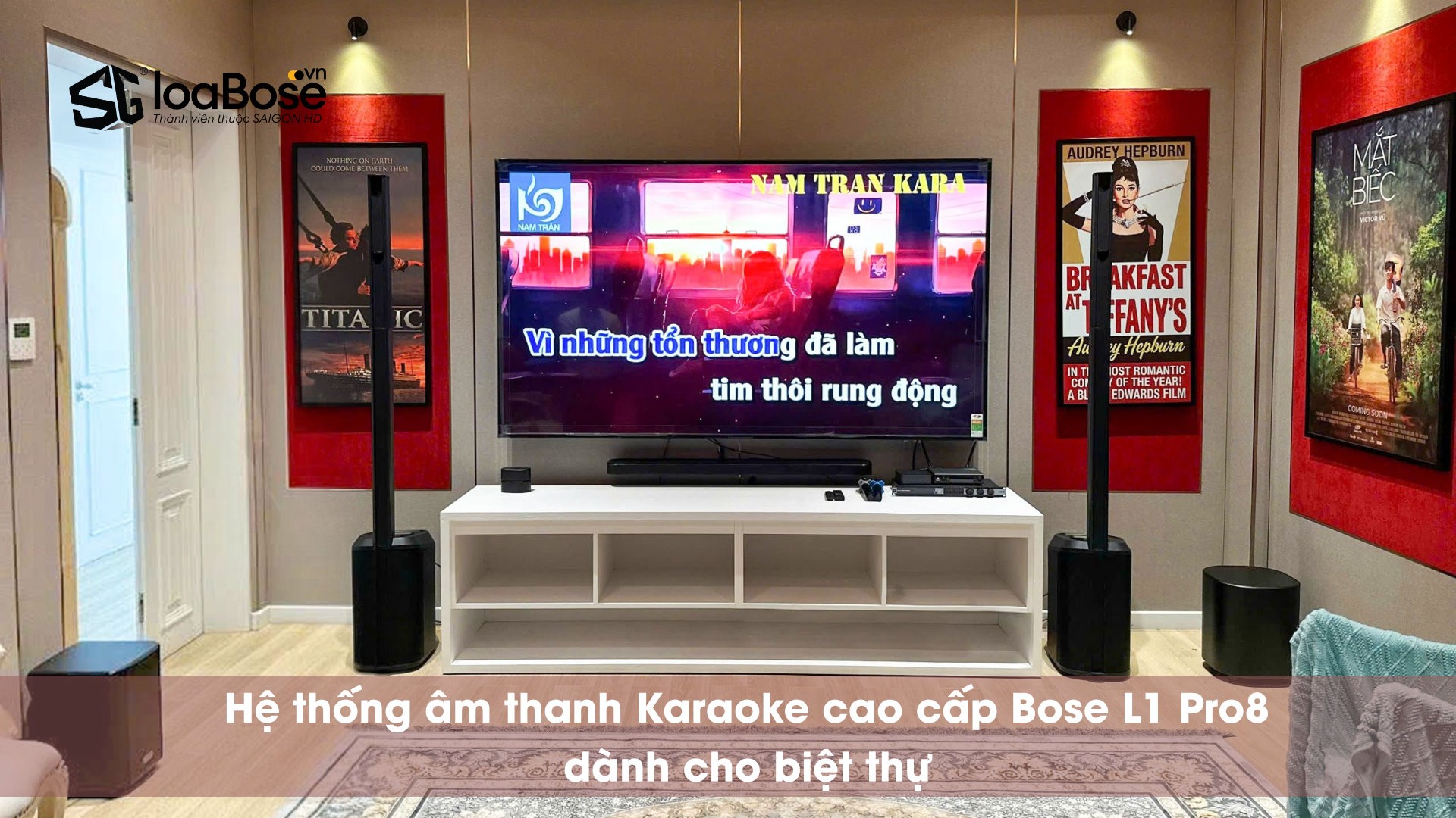 Hệ thống âm thanh Karaoke chuyên nghiệp Bose L1 Pro8 cho biệt thự cao cấp