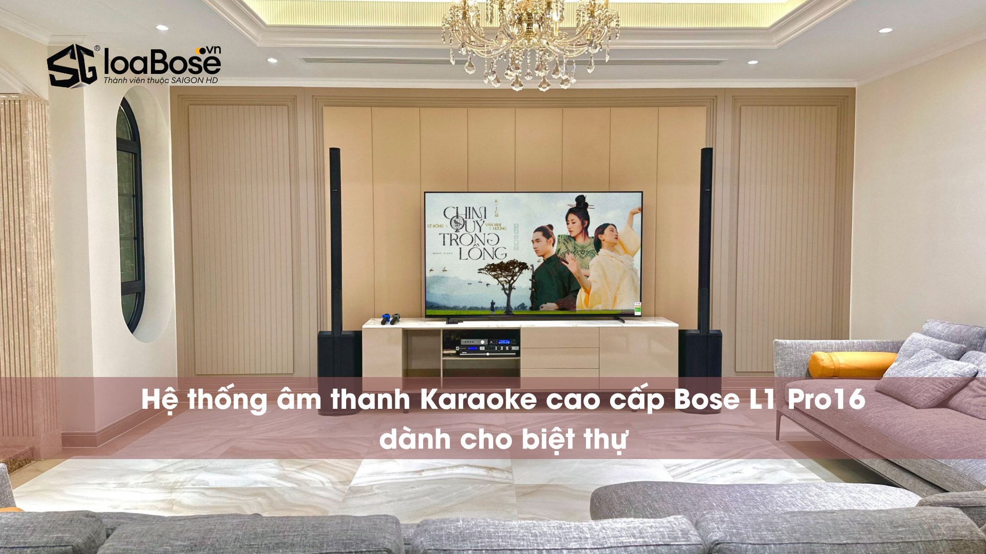 Hệ thống âm thanh Karaoke chuyên nghiệp Bose L1 Pro16 cho biệt thự, villa sang trọng